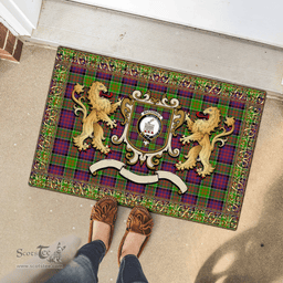 Scottish Macdonald Ranald Clan Tartan Badge Rampant Lion Tartan Plaid Doormat Scottish Plaid Tartan Plaid - ScotsTee - scotstee.com