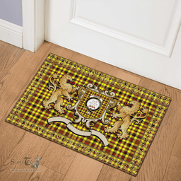 Scottish Jardine Clan Tartan Badge Rampant Lion Tartan Plaid Doormat Scottish Plaid Tartan Plaid - ScotsTee - scotstee.com