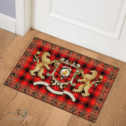 Scottish Maciver Clan Tartan Badge Rampant Lion Tartan Plaid Doormat Scottish Plaid Tartan Plaid - ScotsTee - scotstee.com