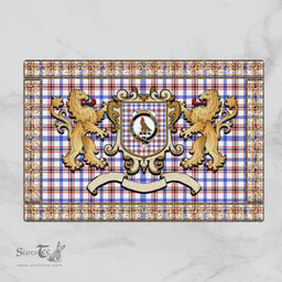 Scottish Boswell Clan Tartan Badge Rampant Lion Tartan Plaid Doormat Scottish Plaid Tartan Plaid - ScotsTee - scotstee.com