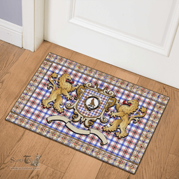 Scottish Boswell Clan Tartan Badge Rampant Lion Tartan Plaid Doormat Scottish Plaid Tartan Plaid - ScotsTee - scotstee.com