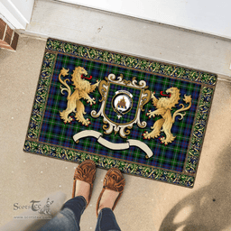 Scottish Mackenzie Clan Tartan Badge Rampant Lion Tartan Plaid Doormat Scottish Plaid Tartan Plaid - ScotsTee - scotstee.com