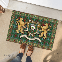 Scottish Gayre Clan Tartan Badge Rampant Lion Tartan Plaid Doormat Scottish Plaid Tartan Plaid - ScotsTee - scotstee.com