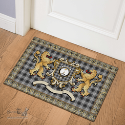 Scottish Glendinning Clan Tartan Badge Rampant Lion Tartan Plaid Doormat Scottish Plaid Tartan Plaid - ScotsTee - scotstee.com
