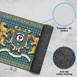 Scottish Laing Clan Tartan Badge Rampant Lion Tartan Plaid Doormat Scottish Plaid Tartan Plaid - ScotsTee - scotstee.com