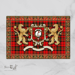Scottish Brodie Clan Tartan Badge Rampant Lion Tartan Plaid Doormat Scottish Plaid Tartan Plaid - ScotsTee - scotstee.com