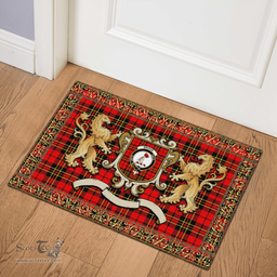 Scottish Brodie Clan Tartan Badge Rampant Lion Tartan Plaid Doormat Scottish Plaid Tartan Plaid - ScotsTee - scotstee.com