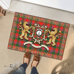 Scottish Dalzell Clan Tartan Badge Rampant Lion Tartan Plaid Doormat Scottish Plaid Tartan Plaid - ScotsTee - scotstee.com