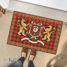 Scottish Macfie Of Dreghorn Clan Tartan Badge Rampant Lion Tartan Plaid Doormat Scottish Plaid Tartan Plaid - ScotsTee - scotstee.com