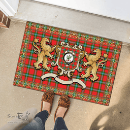 Scottish Maclaine Of Lochbuie Clan Tartan Badge Rampant Lion Tartan Plaid Doormat Scottish Plaid Tartan Plaid - ScotsTee - scotstee.com