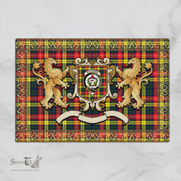 Scottish Buchanan Clan Tartan Badge Rampant Lion Tartan Plaid Doormat Scottish Plaid Tartan Plaid - ScotsTee - scotstee.com