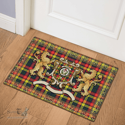 Scottish Buchanan Clan Tartan Badge Rampant Lion Tartan Plaid Doormat Scottish Plaid Tartan Plaid - ScotsTee - scotstee.com