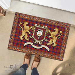 Scottish Cameron Clan Tartan Badge Rampant Lion Tartan Plaid Doormat Scottish Plaid Tartan Plaid - ScotsTee - scotstee.com