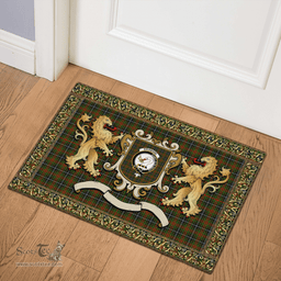 Scottish Brisbane Clan Tartan Badge Rampant Lion Tartan Plaid Doormat Scottish Plaid Tartan Plaid - ScotsTee - scotstee.com