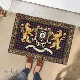 Scottish Maclennan Clan Tartan Badge Rampant Lion Tartan Plaid Doormat Scottish Plaid Tartan Plaid - ScotsTee - scotstee.com