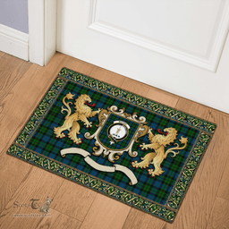 Scottish Mackay Clan Tartan Badge Rampant Lion Tartan Plaid Doormat Scottish Plaid Tartan Plaid - ScotsTee - scotstee.com