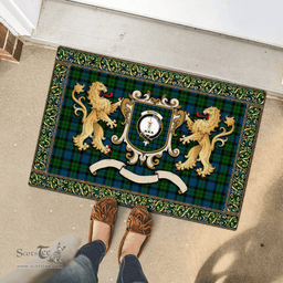 Scottish Mackay Clan Tartan Badge Rampant Lion Tartan Plaid Doormat Scottish Plaid Tartan Plaid - ScotsTee - scotstee.com