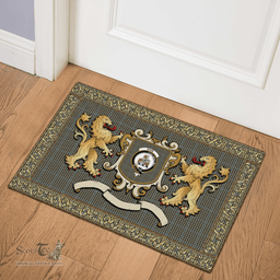Scottish Haig Clan Tartan Badge Rampant Lion Tartan Plaid Doormat Scottish Plaid Tartan Plaid - ScotsTee - scotstee.com