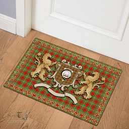 Scottish Grierson Clan Tartan Badge Rampant Lion Tartan Plaid Doormat Scottish Plaid Tartan Plaid - ScotsTee - scotstee.com