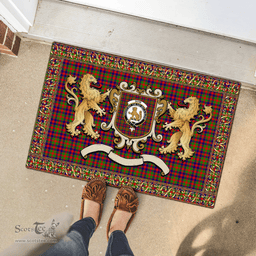 Scottish Gow Clan Tartan Badge Rampant Lion Tartan Plaid Doormat Scottish Plaid Tartan Plaid - ScotsTee - scotstee.com