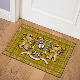 Scottish Houston Clan Tartan Badge Rampant Lion Tartan Plaid Doormat Scottish Plaid Tartan Plaid - ScotsTee - scotstee.com