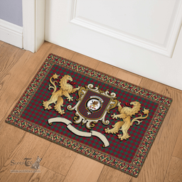 Scottish Fotheringham Clan Tartan Badge Rampant Lion Tartan Plaid Doormat Scottish Plaid Tartan Plaid - ScotsTee - scotstee.com