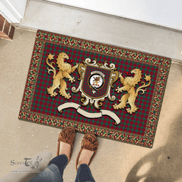 Scottish Fotheringham Clan Tartan Badge Rampant Lion Tartan Plaid Doormat Scottish Plaid Tartan Plaid - ScotsTee - scotstee.com