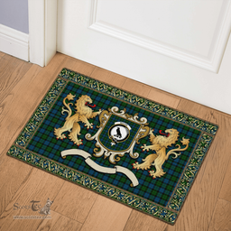 Scottish Mackie Clan Tartan Badge Rampant Lion Tartan Plaid Doormat Scottish Plaid Tartan Plaid - ScotsTee - scotstee.com