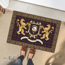 Scottish Macdonald Donald Clan Tartan Badge Rampant Lion Tartan Plaid Doormat Scottish Plaid Tartan Plaid - ScotsTee - scotstee.com