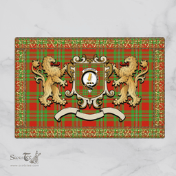 Scottish Callander Clan Tartan Badge Rampant Lion Tartan Plaid Doormat Scottish Plaid Tartan Plaid - ScotsTee - scotstee.com