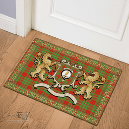 Scottish Callander Clan Tartan Badge Rampant Lion Tartan Plaid Doormat Scottish Plaid Tartan Plaid - ScotsTee - scotstee.com