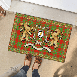 Scottish Callander Clan Tartan Badge Rampant Lion Tartan Plaid Doormat Scottish Plaid Tartan Plaid - ScotsTee - scotstee.com