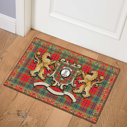 Scottish Maclean Clan Tartan Badge Rampant Lion Tartan Plaid Doormat Scottish Plaid Tartan Plaid - ScotsTee - scotstee.com