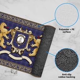 Scottish Fleming Clan Tartan Badge Rampant Lion Tartan Plaid Doormat Scottish Plaid Tartan Plaid - ScotsTee - scotstee.com