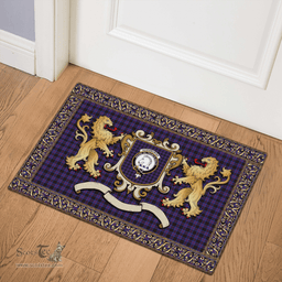 Scottish Horsburgh Clan Tartan Badge Rampant Lion Tartan Plaid Doormat Scottish Plaid Tartan Plaid - ScotsTee - scotstee.com