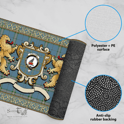 Scottish Clelland Clan Tartan Badge Rampant Lion Tartan Plaid Doormat Scottish Plaid Tartan Plaid - ScotsTee - scotstee.com