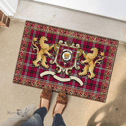 Scottish Little Clan Tartan Badge Rampant Lion Tartan Plaid Doormat Scottish Plaid Tartan Plaid - ScotsTee - scotstee.com