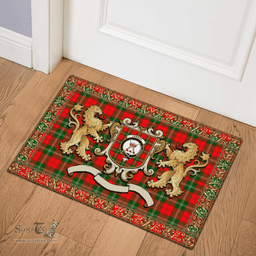 Scottish Lennox Kincaid Clan Tartan Badge Rampant Lion Tartan Plaid Doormat Scottish Plaid Tartan Plaid - ScotsTee - scotstee.com