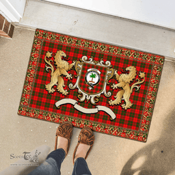 Scottish Cairns Clan Tartan Badge Rampant Lion Tartan Plaid Doormat Scottish Plaid Tartan Plaid - ScotsTee - scotstee.com