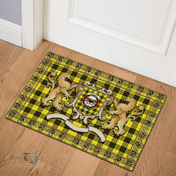 Scottish Macleod Of Lewis Clan Tartan Badge Rampant Lion Tartan Plaid Doormat Scottish Plaid Tartan Plaid - ScotsTee - scotstee.com