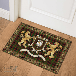 Scottish Buchan Clan Tartan Badge Rampant Lion Tartan Plaid Doormat Scottish Plaid Tartan Plaid - ScotsTee - scotstee.com