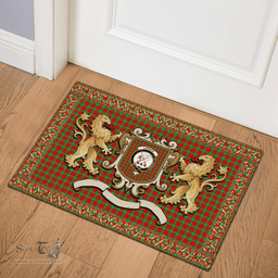 Scottish Lennox Clan Tartan Badge Rampant Lion Tartan Plaid Doormat Scottish Plaid Tartan Plaid - ScotsTee - scotstee.com