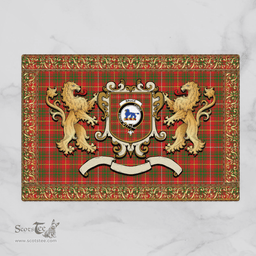 Scottish Bruce Clan Tartan Badge Rampant Lion Tartan Plaid Doormat Scottish Plaid Tartan Plaid - ScotsTee - scotstee.com