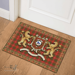Scottish Bruce Clan Tartan Badge Rampant Lion Tartan Plaid Doormat Scottish Plaid Tartan Plaid - ScotsTee - scotstee.com