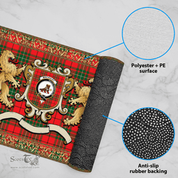 Scottish Macauley Clan Tartan Badge Rampant Lion Tartan Plaid Doormat Scottish Plaid Tartan Plaid - ScotsTee - scotstee.com