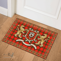 Scottish Darroch Of Gourock Clan Tartan Badge Rampant Lion Tartan Plaid Doormat Scottish Plaid Tartan Plaid - ScotsTee - scotstee.com