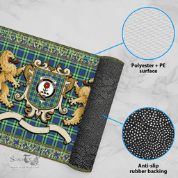 Scottish Learmonth Clan Tartan Badge Rampant Lion Tartan Plaid Doormat Scottish Plaid Tartan Plaid - ScotsTee - scotstee.com