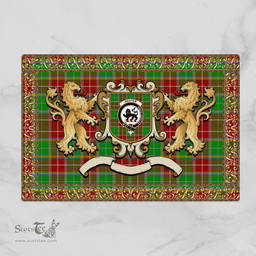 Scottish Baxter Clan Tartan Badge Rampant Lion Tartan Plaid Doormat Scottish Plaid Tartan Plaid - ScotsTee - scotstee.com