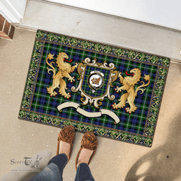 Scottish Baillie Clan Tartan Badge Rampant Lion Tartan Plaid Doormat Scottish Plaid Tartan Plaid - ScotsTee - scotstee.com