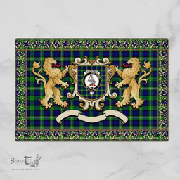 Scottish Bannerman Clan Tartan Badge Rampant Lion Tartan Plaid Doormat Scottish Plaid Tartan Plaid - ScotsTee - scotstee.com
